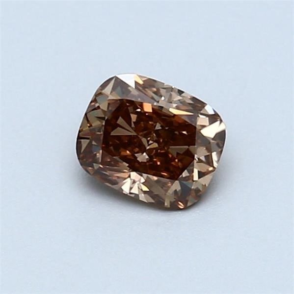 1 pcs Diamant - 0.51 ct - Coussin - Orange marron fantaisie - VS1 #1.2
