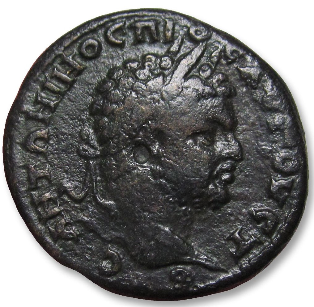 Romeinse Rijk (Provinciaal). Caracalla (198-217 n.Chr.). AE 25 (tetrassarion) Moesia, Marcianopolis - struck under Julius Quintillianus, legatus consularis circa 198-211 A.D. #1.1