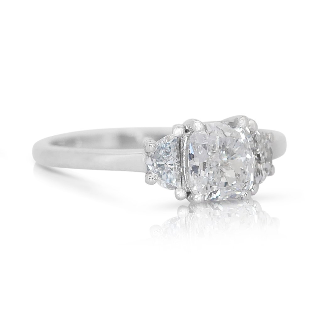 Anel Ouro branco Diamante  (Natural) - Diamante #1.2