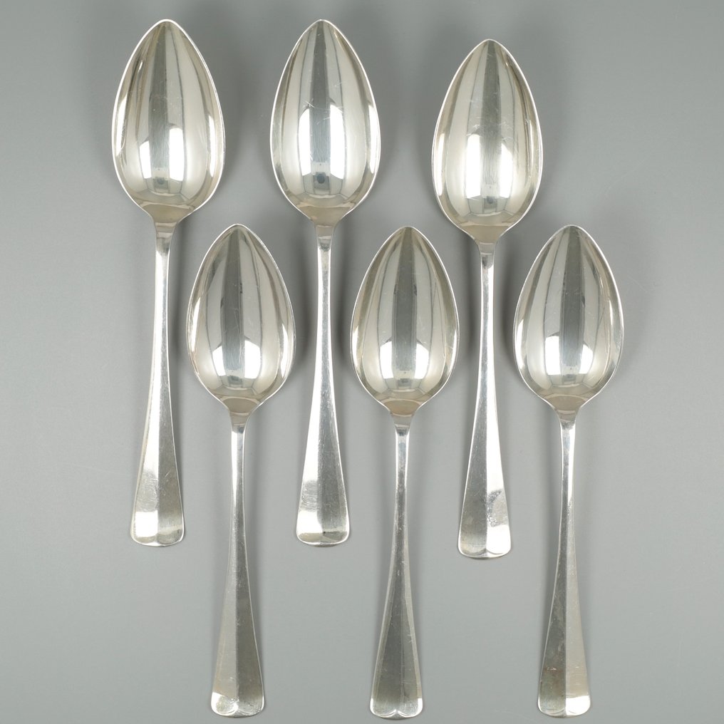 Gebr. Huisman. "Haags Lofje" Diner - Spoon (6) - .833 silver #1.1