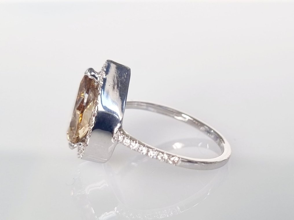 Koktél gyűrű Fehér arany Gyémánt  (Természetes) - Gyémánt #2.2