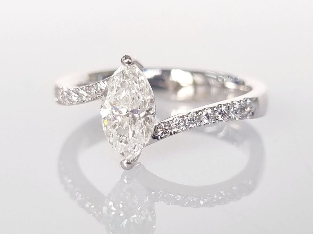 Βραδινό δαχτυλίδι Λευκός χρυσός Διαμάντι  (Φυσικό) - Διαμάντι  #2.2