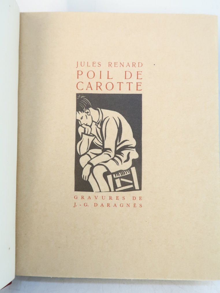 Jules Renard / ‎Daragnès - Poil de Carotte [1/50 sur Madagascar avec Dessin original & Suites. Reliure signée Trinckvel] - 1939 #3.1