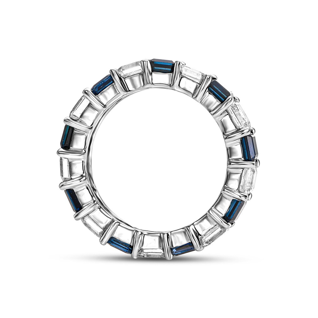 Eternity ring White gold Sapphire - Diamond  #1.2