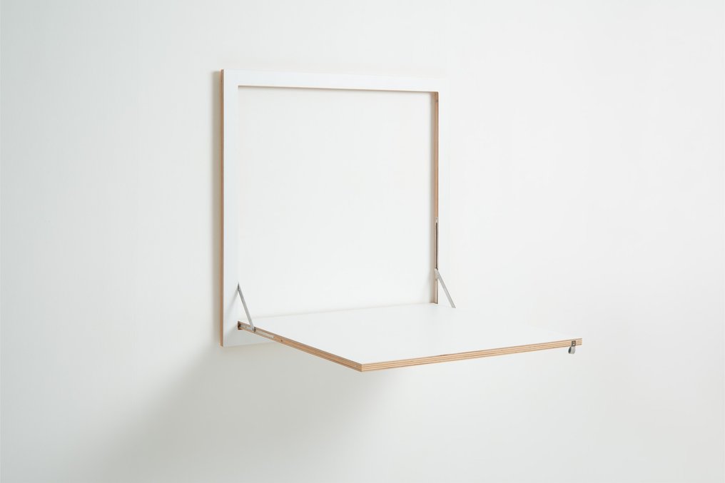 Ambivalenz - Malte Grieb - 桌子 - Fläpps 厨房桌 80x80-1 - 白色 - 胶合板, 桦木 - 第二选择 #1.0