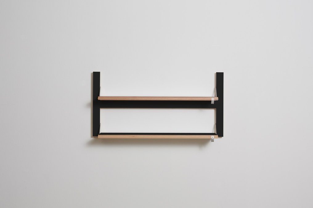 Ambivalenz - Malte Grieb - 书柜 - Fläpps 架子 80x40-2 - 黑色 - 胶合板, 桦木 - 第二选择 #1.0