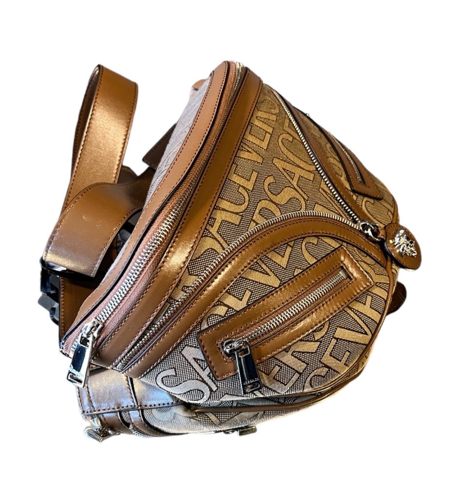 Versace - Versace Allover Repeat Hobo Belt Bag - Geantă crossbody #1.2