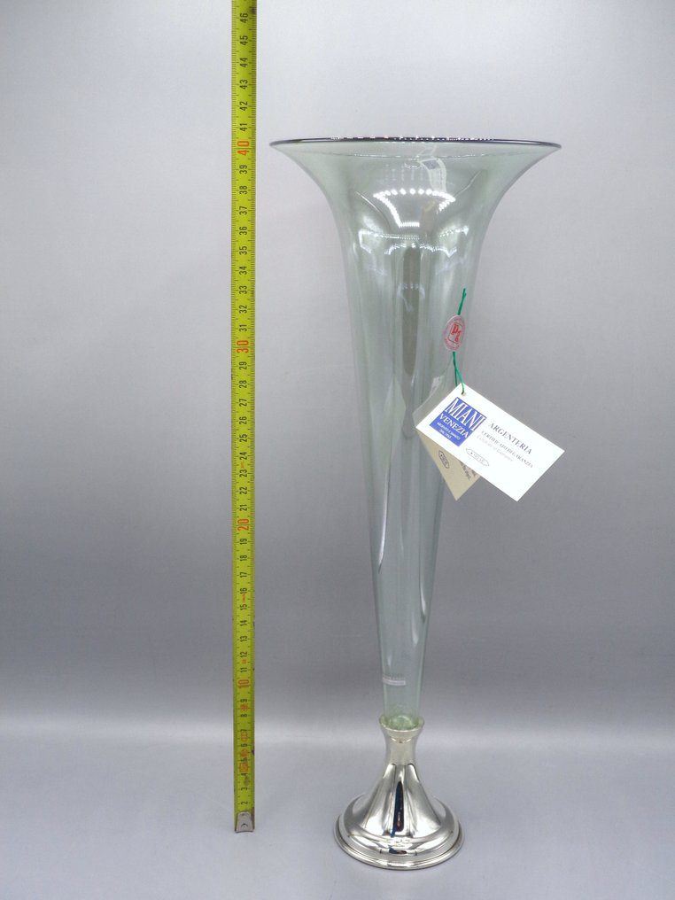 PG-MIANI Argenteria - Vase  - Glas, Murano und 800er Silber #3.2