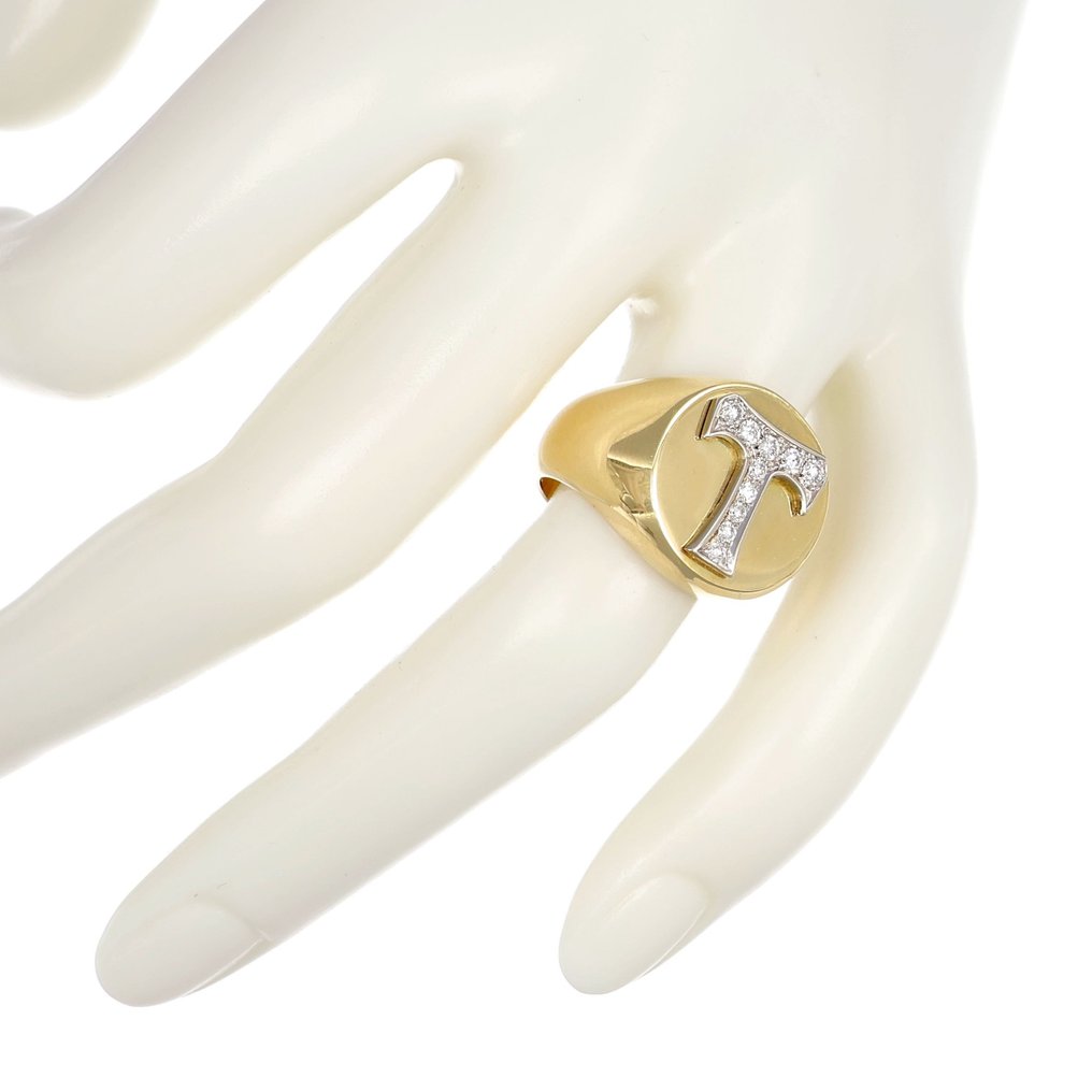 Δαχτυλίδι Κίτρινο χρυσό, Λευκός χρυσός Διαμάντι  (Φυσικό) #2.1