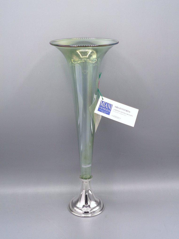 PG-MIANI Argenteria - Vase  - Glas, Murano und 800er Silber #1.2