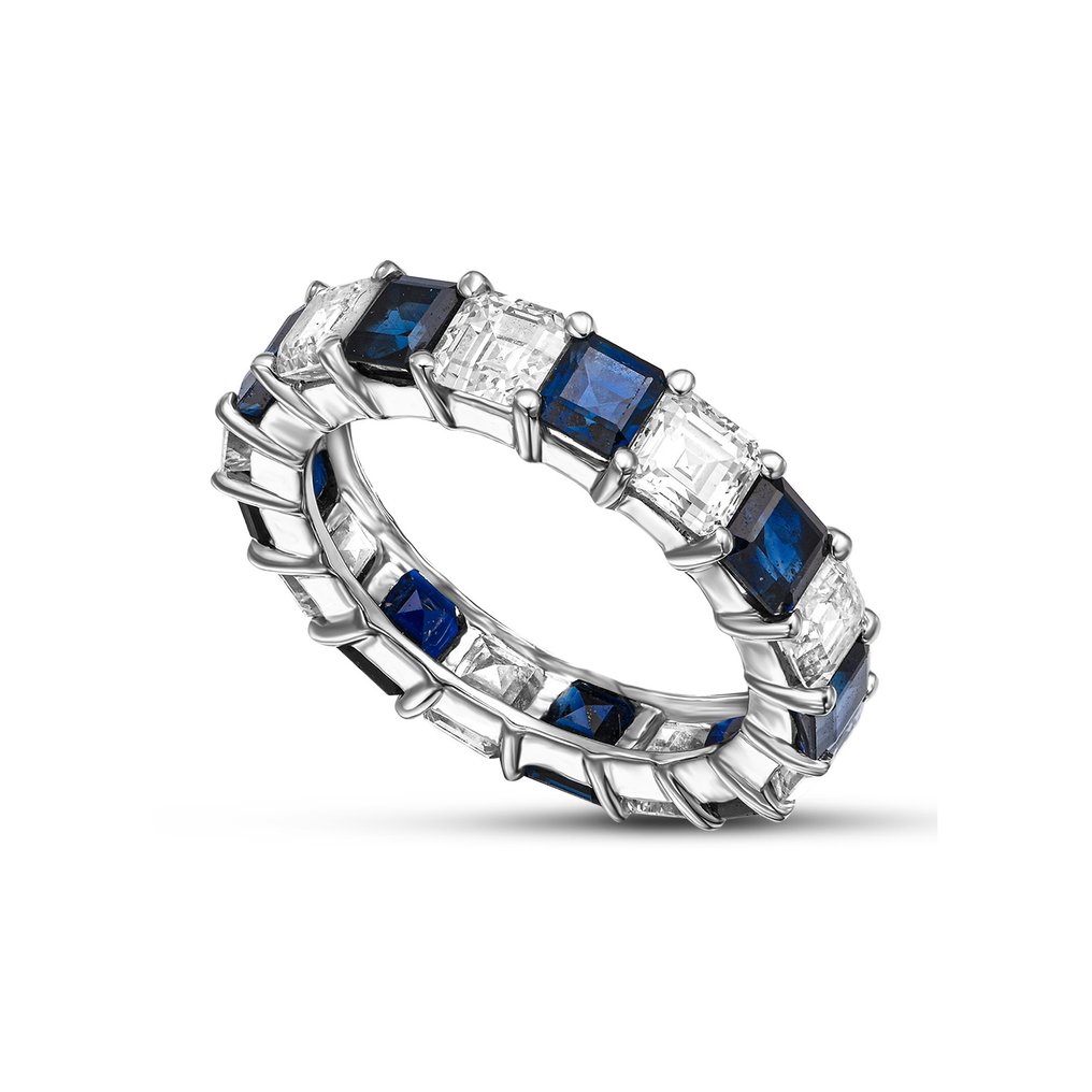 Eternity ring White gold Sapphire - Diamond  #1.1