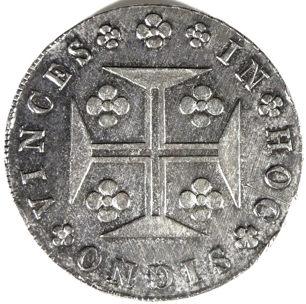 Portugal. D. Maria II (1834-1853). Cruzado Novo (480 Reis) - 1833 - Rara #1.2