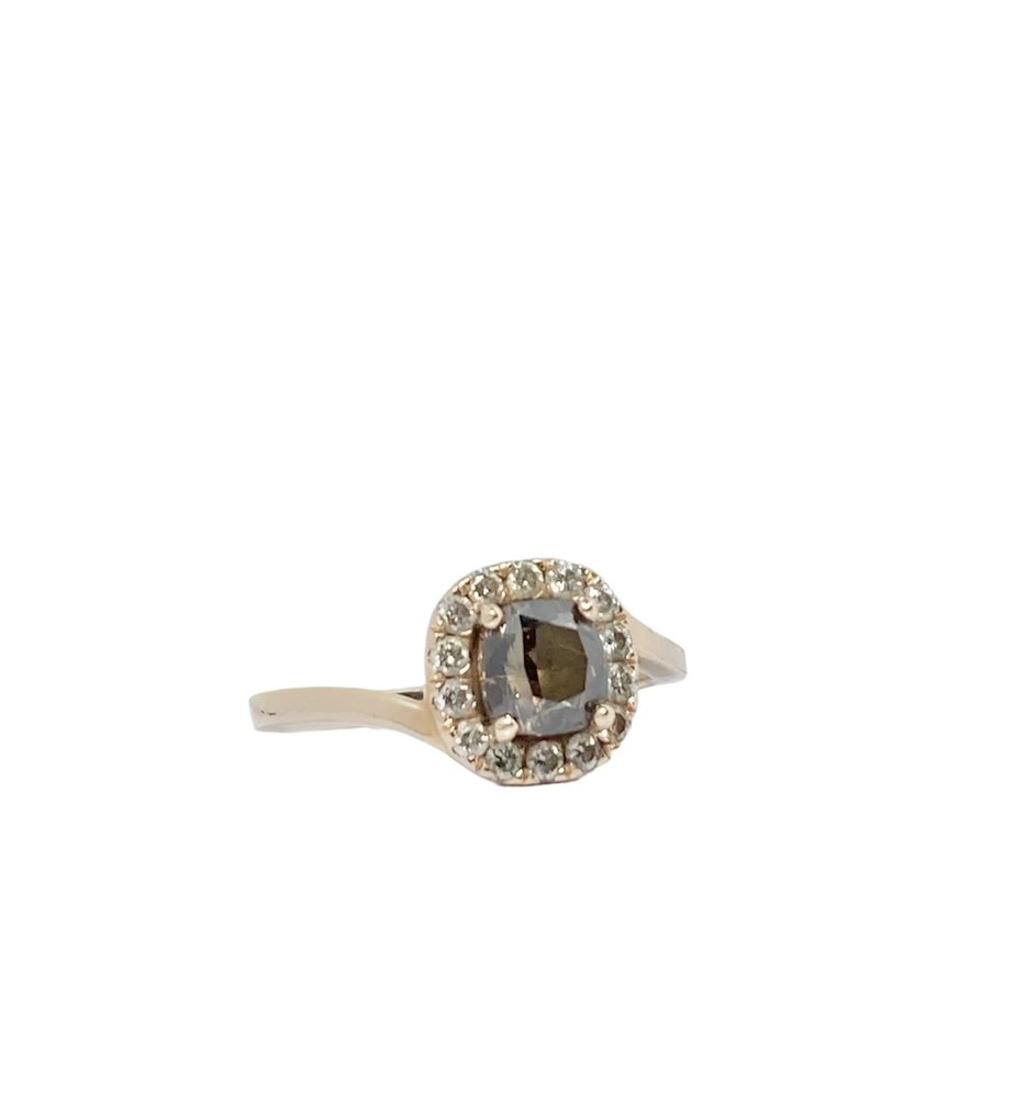 Gyűrű - 14 kt. Rózsa arany Gyémánt  (Természetes színű) - Gyémánt - Befektetési gyémánt #1.2