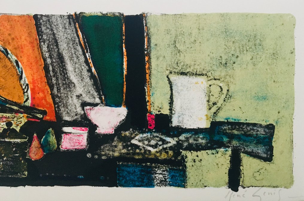 René Genis (1922-2004) - Nature morte - Lithographie originale signée #3.2