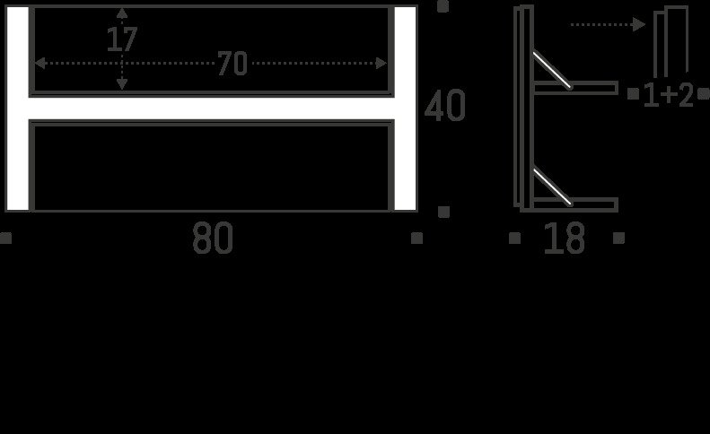 Ambivalenz - Malte Grieb - 书柜 - Fläpps 架子 80x40-2 - 黑色 - 胶合板, 桦木 - 第二选择 #2.1
