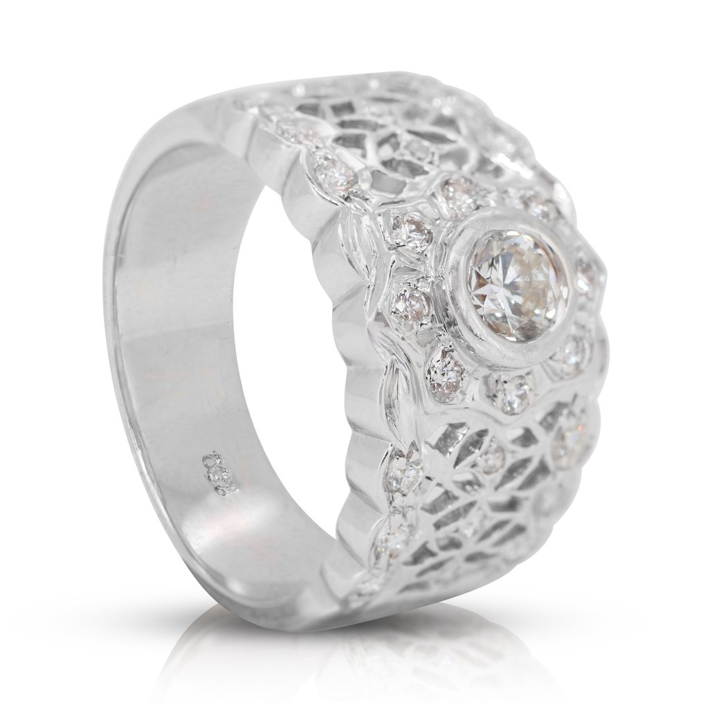 Ring - 18 karaat Witgoud -  0.55ct. tw. Diamant  (Natuurlijk) - Diamant #1.2
