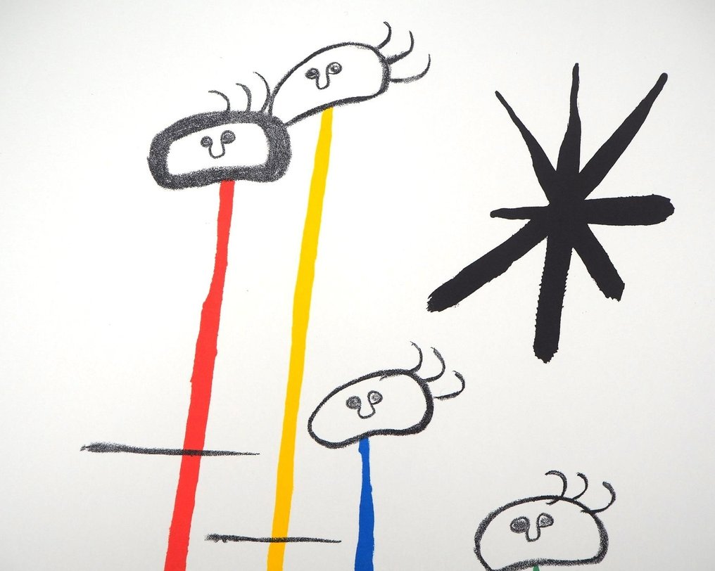Joan Miro (1893-1983) - Famille à l'étoile (Parler seul, R299) #3.2