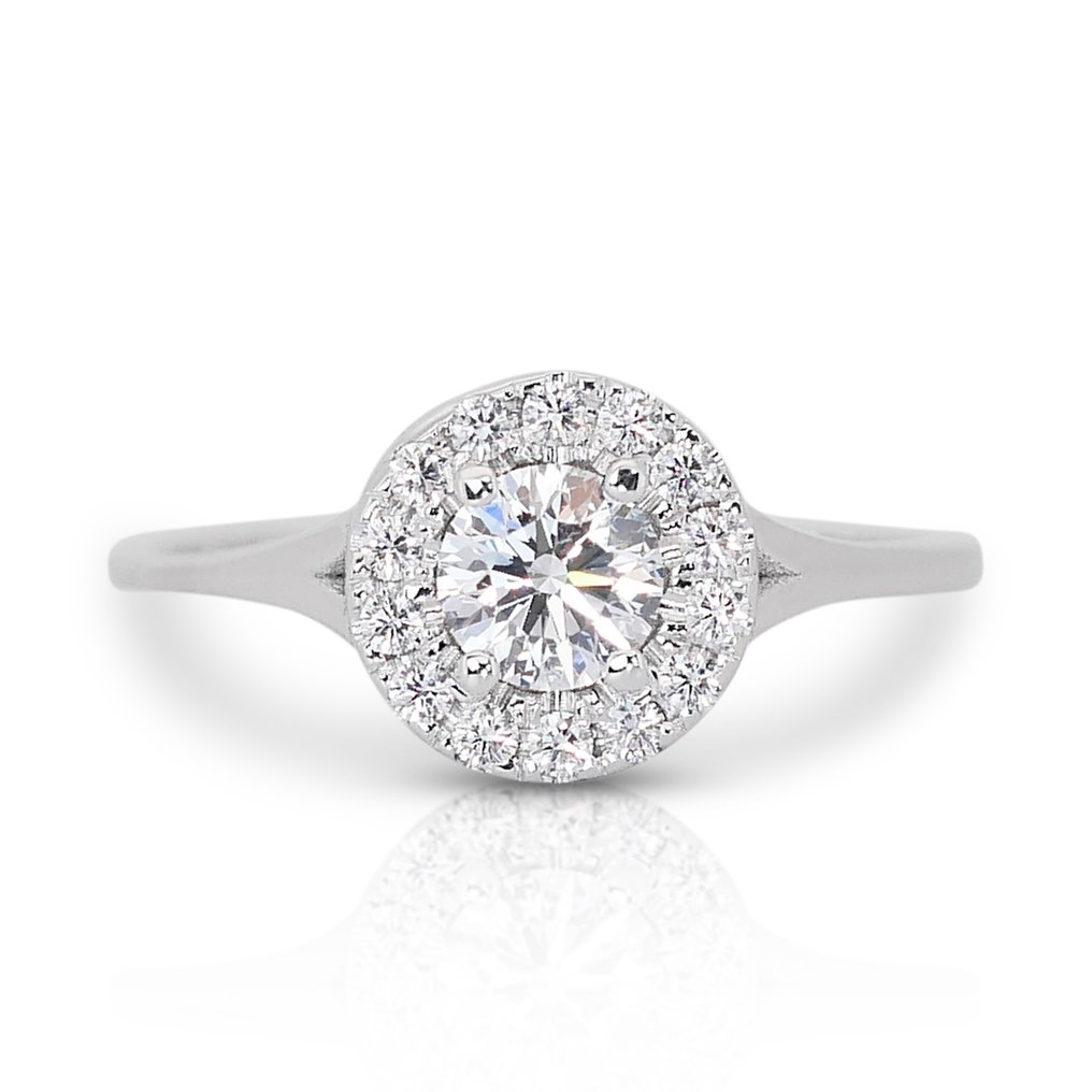 Ring - 18 karaat Witgoud -  0.66 tw. Diamant  (Natuurlijk) - Diamant #1.1