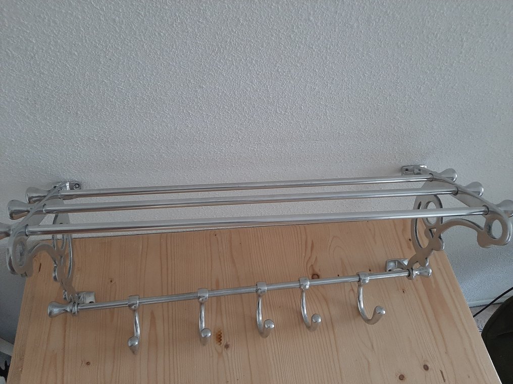衣帽架 - 金属，铝，镀铬钢 - 法国的艺术装饰风格衣帽架 #1.0