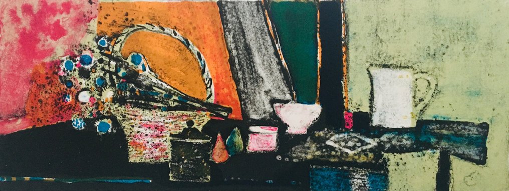René Genis (1922-2004) - Nature morte - Lithographie originale signée #1.0