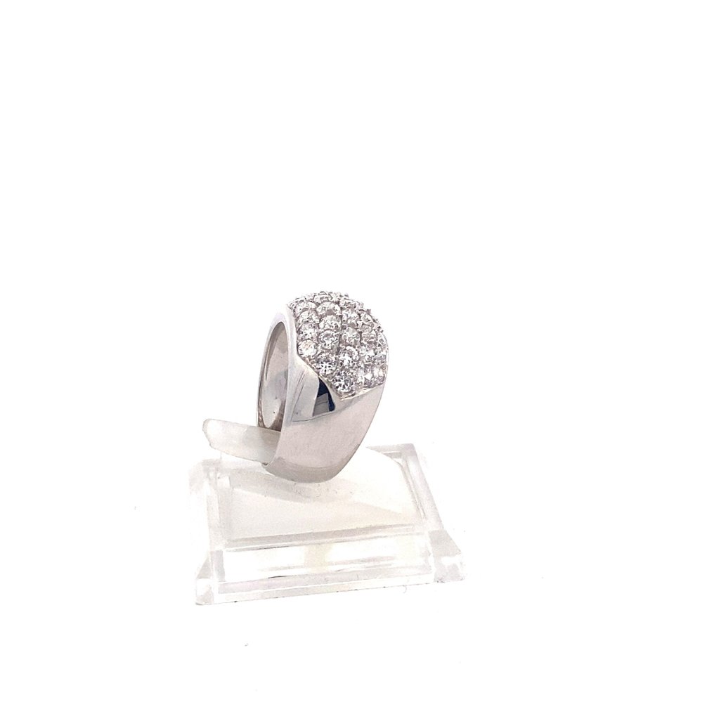Ring Witgoud Diamant  (Natuurlijk)  #1.2