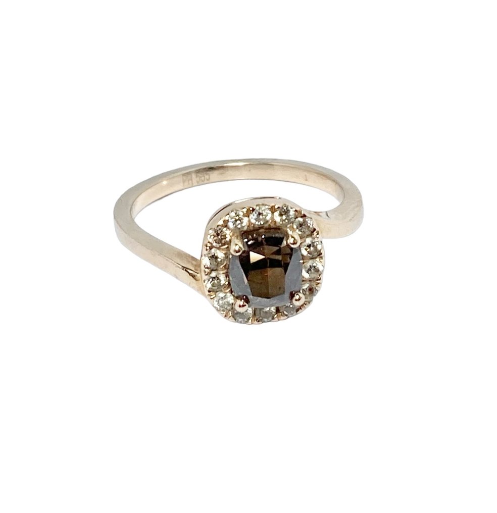 Ring - 14 kt Roségold Diamant (Natürlich)  - Diamant #4.3