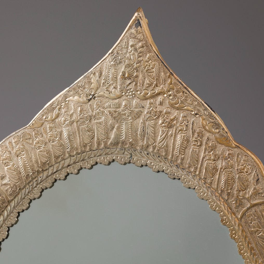 Farghadani Isfahan - Tischspiegel  - Holz, Silber #2.1