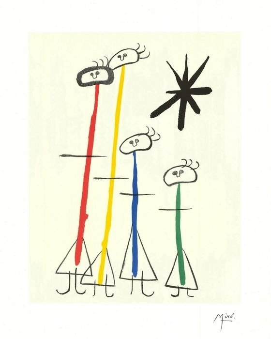 Joan Miro (1893-1983) - Famille à l'étoile (Parler seul, R299) #1.0