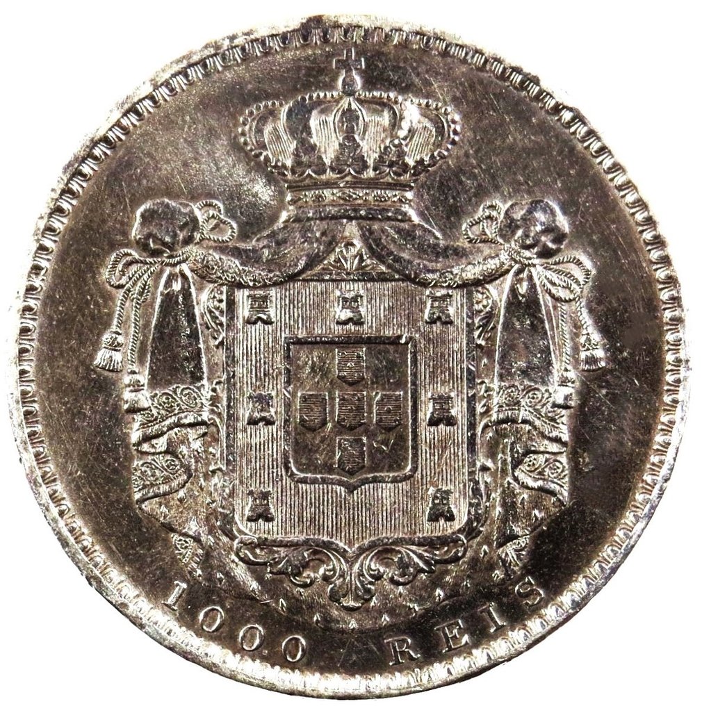 葡萄牙. D.瑪麗亞二世 (1834-1853). 1000 Reis - 1844 #1.2