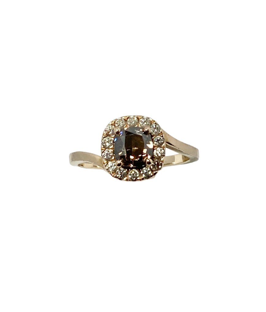 Gyűrű - 14 kt. Rózsa arany Gyémánt  (Természetes színű) - Gyémánt - Befektetési gyémánt #2.1