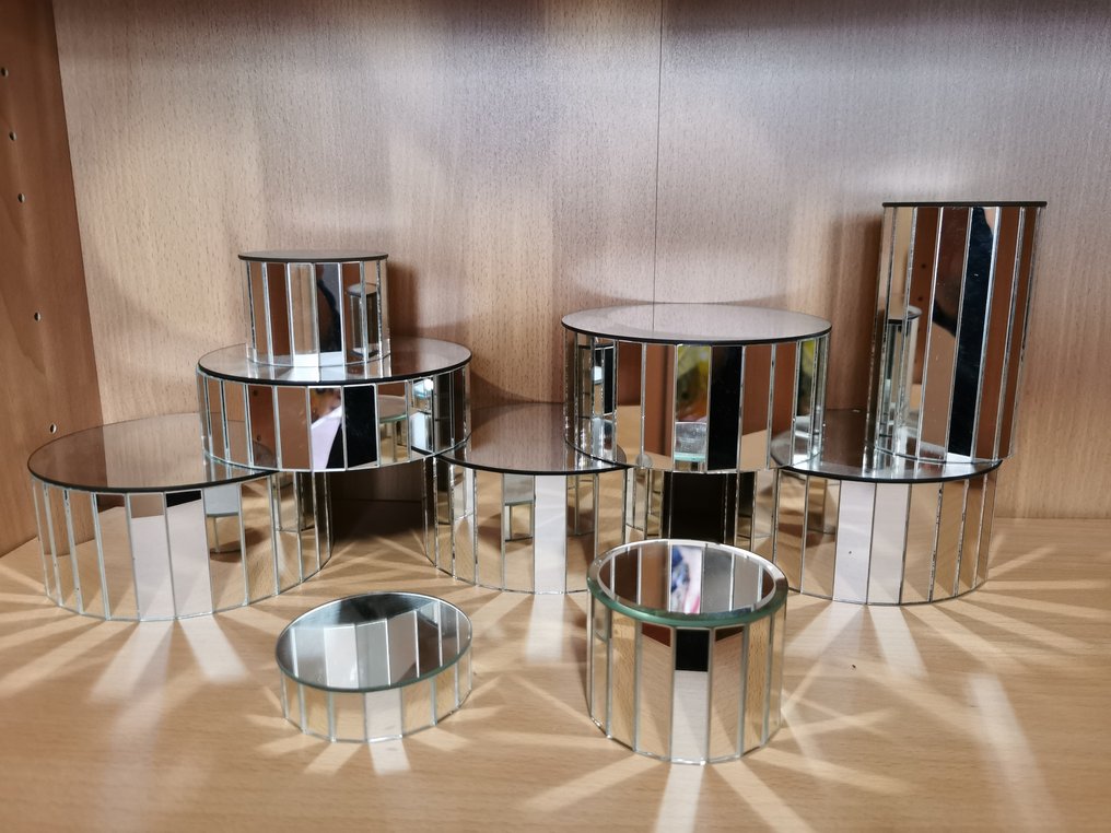 Figurine - Spiegel displays 9 stuks - Glas #1.1