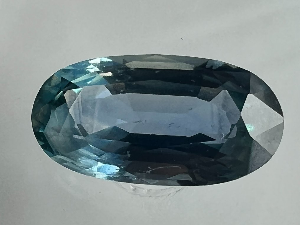 Blå Safir  - 0.89 ct - Antwerp Laboratory for Gemstone Testing (ALGT) - Intensiv blå (grönaktig) #3.1