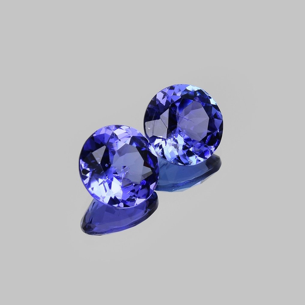 没有保留价 - 2 pcs  蓝色 坦桑石  - 1.56 ct - 安特卫普宝石检测实验室（ALGT） #2.1