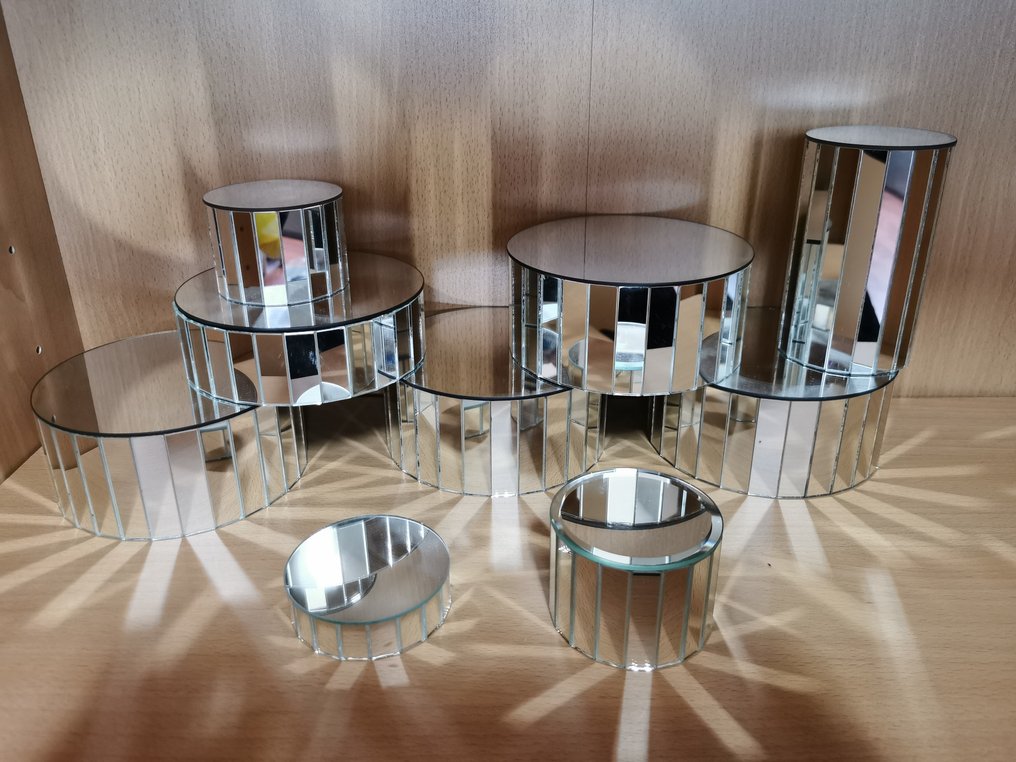 Figurine - Spiegel displays 9 stuks - Glas #3.2