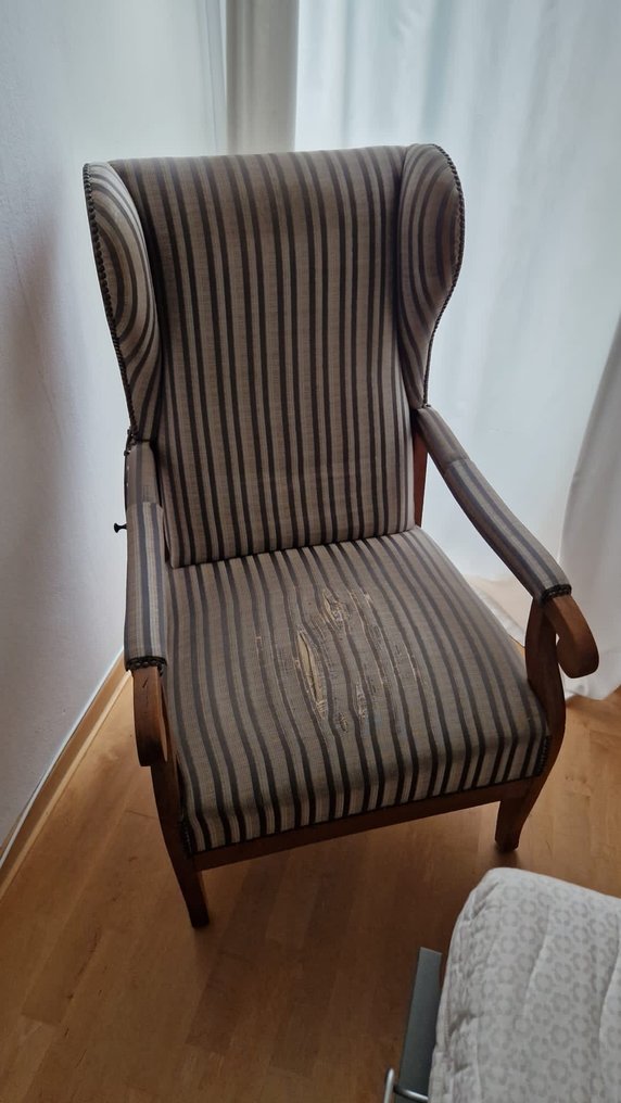 扶手椅 - 木材、織物 #1.1