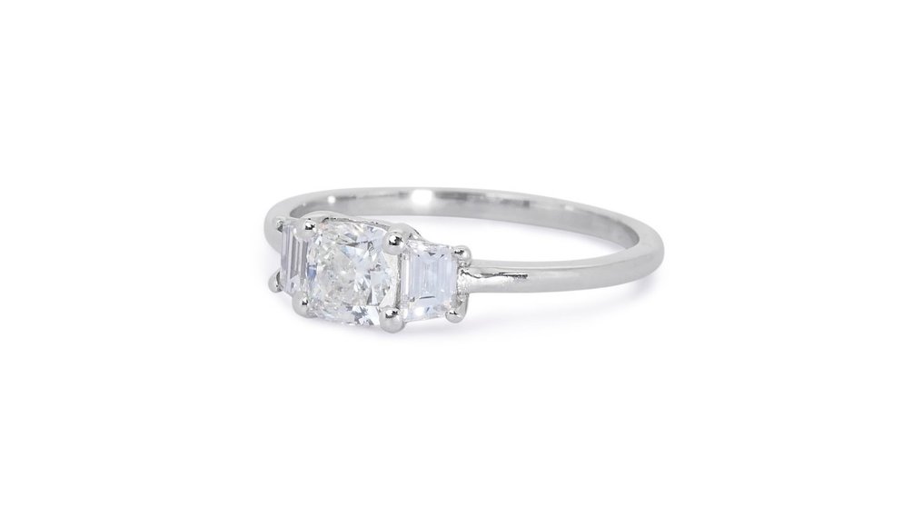 Inel Aur alb Diamant  (Natural) - Diamant #2.1
