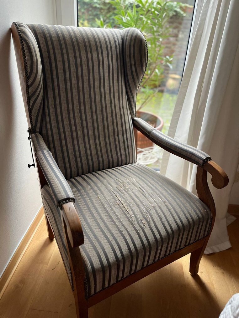 扶手椅子 - 木材、织物 #2.1