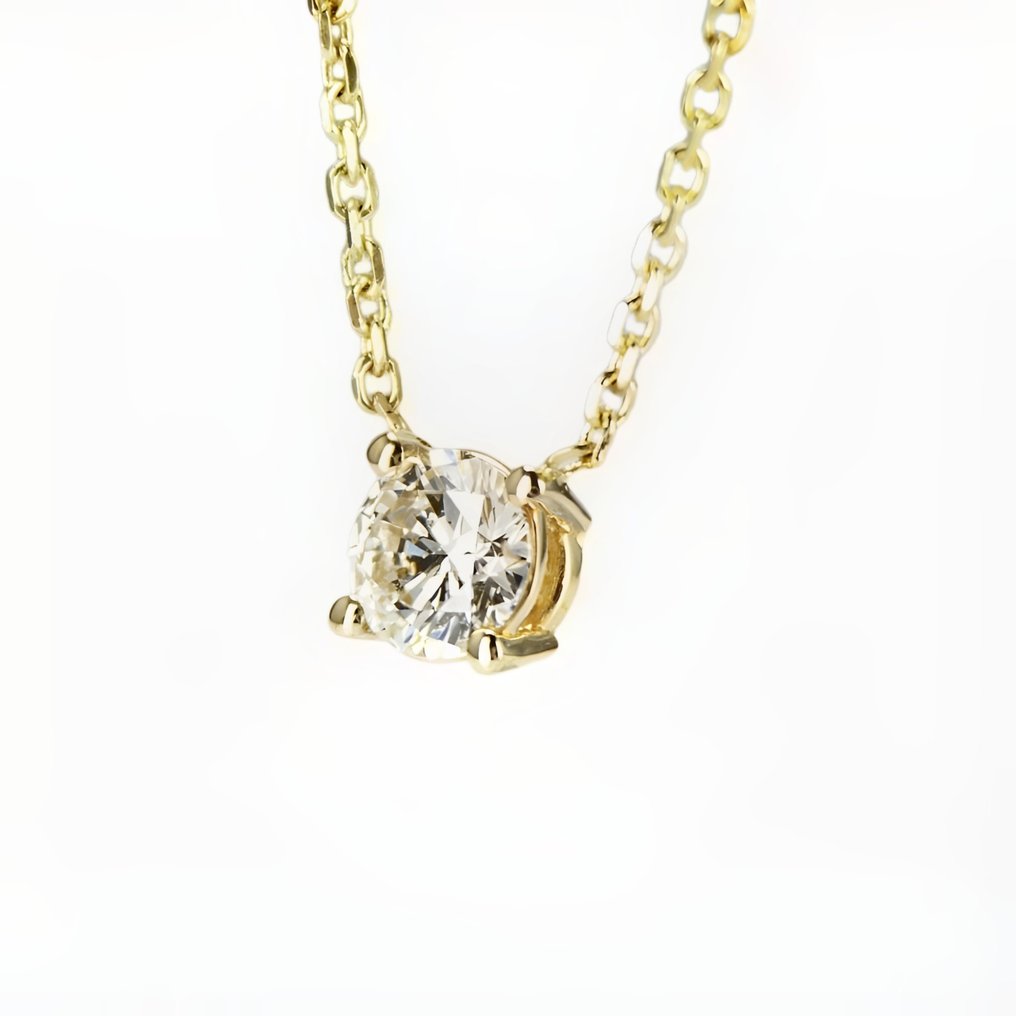 Collar con colgante - 14 quilates Oro amarillo -  0.30ct. tw. Diamante  (Natural) #2.1