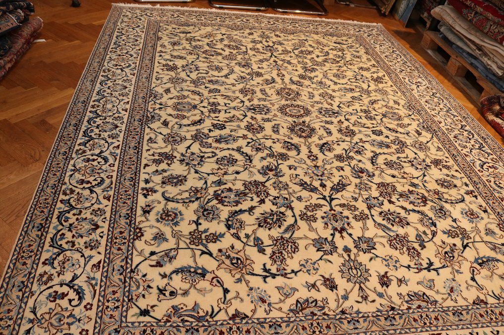 Nain fin avec soie persane - Tapis - 3.48 cm - 2.54 cm #3.2