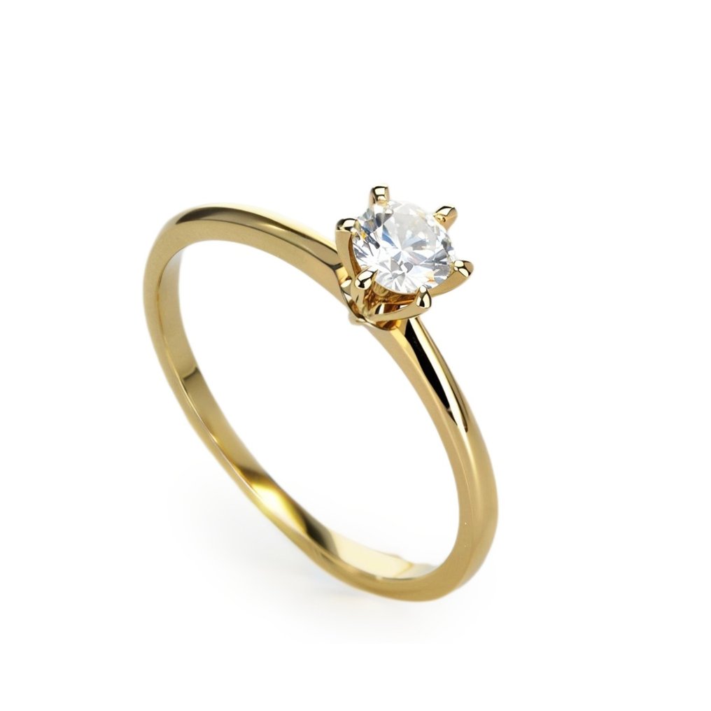 Inel de logodnă Aur alb Diamant  (Natural)  #1.1