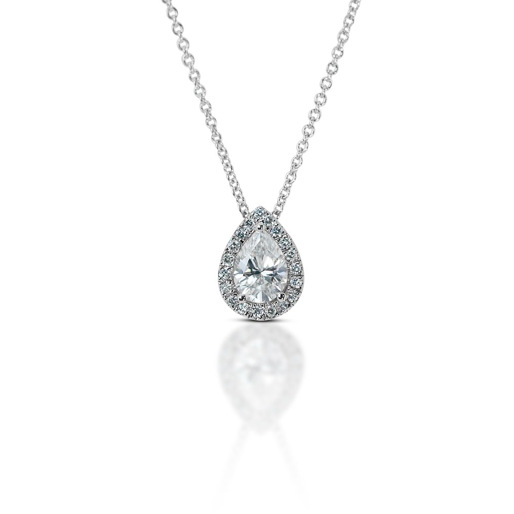 Pendentif Or blanc Diamant  (Naturelle) - Diamant  #1.1