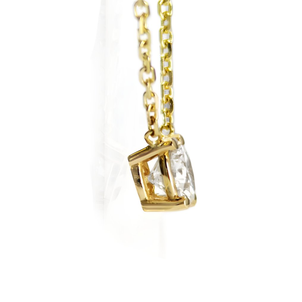 Κολιέ με μενταγιόν - 14 καράτια Κίτρινο χρυσό -  0.42ct. tw. Διαμάντι (Φυσικό)  #4.3