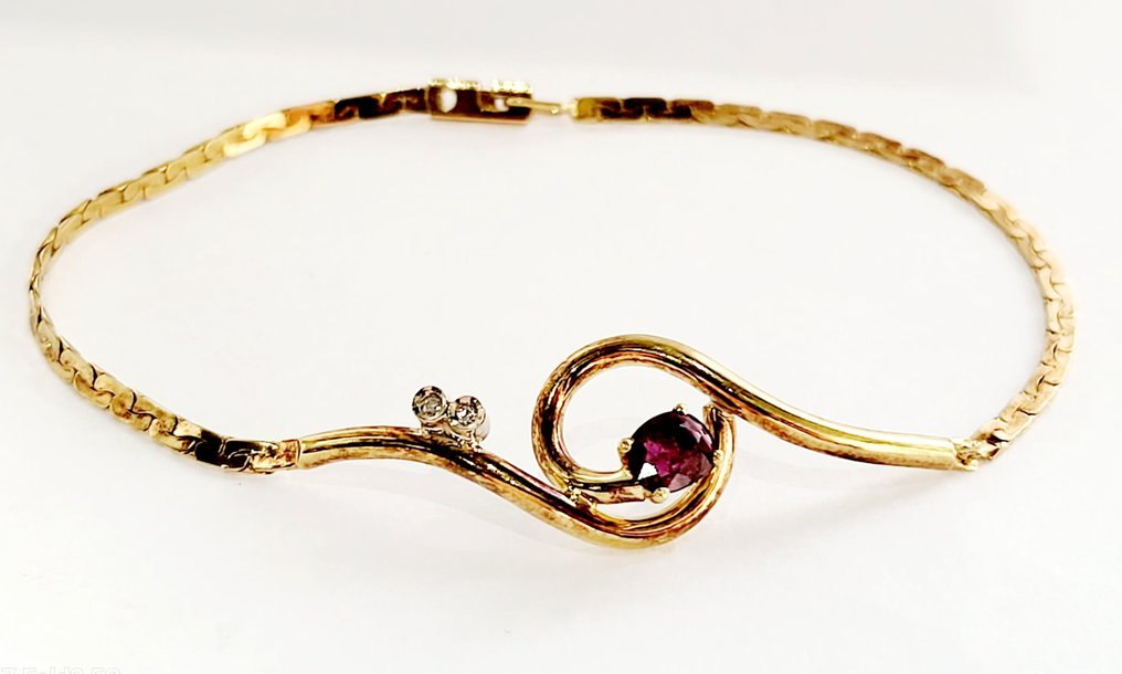 Armband Geel goud Robijn - Diamant #1.1