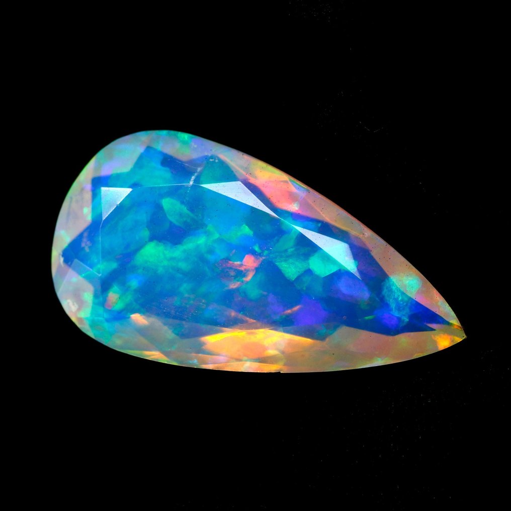 [Kristall] Orange + Farbspielschliff Opal - 3.69 ct #1.2