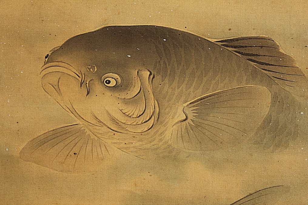 Carps - With signature and seal by artist - Japonia  (Bez ceny minimalnej
) #1.1
