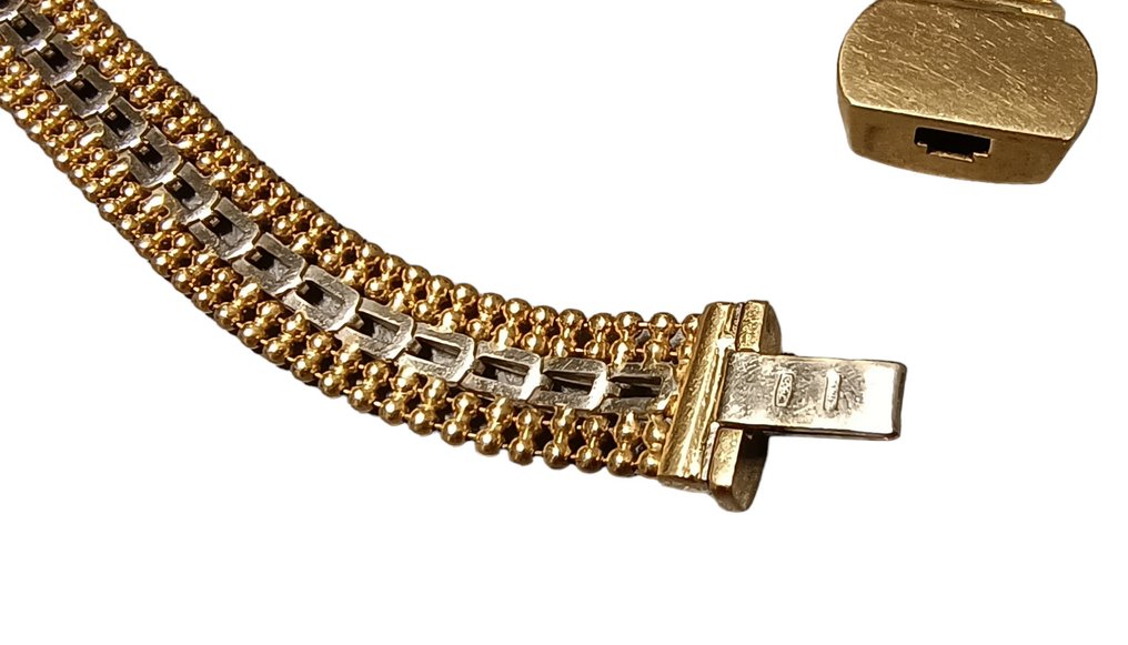 貼頸頸鏈 - 18 克拉 白金, 黃金 #2.1