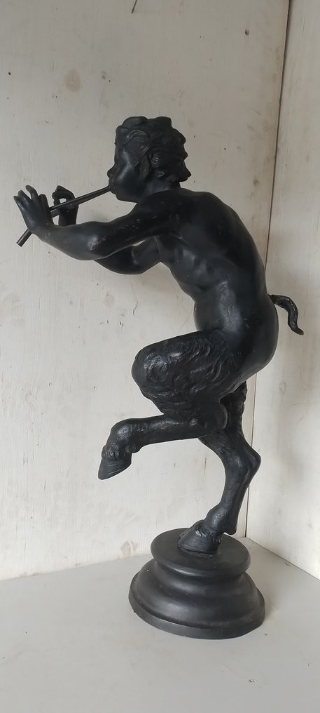 Rzeźba, Fauno pifferaio - 65 cm - Brązowy #1.2