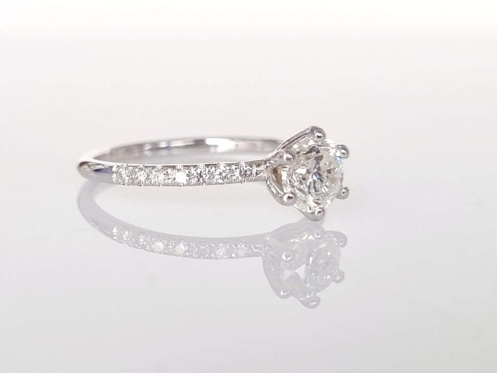 Förlovningsring Vittguld Diamant  (Natural) - Diamant #2.2