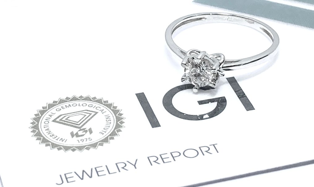 Pala Diamond - IGI certified - Inel Aur alb Diamant  (Natural)  #3.2