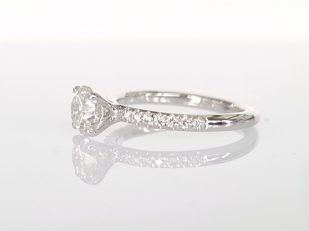Forlovelsesring Hvitt gull Diamant  (Naturlig) - Diamant #2.2